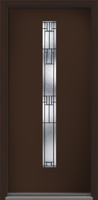80" Sedona Pulse Linea Centered Smooth Fiberglass Single Door