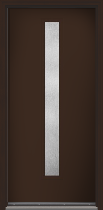 80" Rainglass Modern Pulse Linea Centered Smooth Fiberglass Single Door