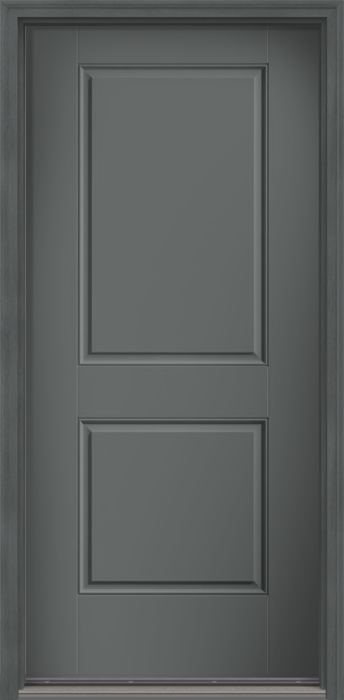 80" 2 Panel Square Top Smooth Fiberglass Single Door