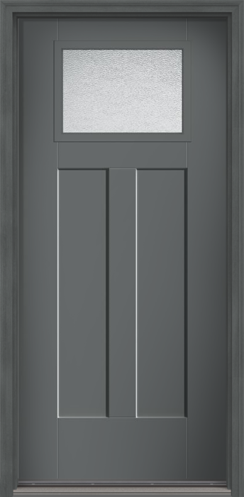 80" Granite Craftsman Top View 2 Panel Shaker Smooth Fiberglass Single Door