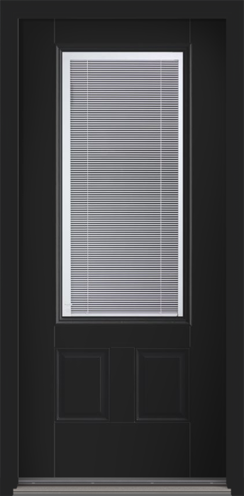 80" Clear Raise/Tilt Smooth 3/4 Lite 2 Panel Fiberglass Single Door