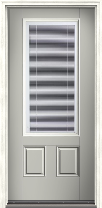 80" Low-E Raise/Tilt Smooth 3/4 Lite 2 Panel Fiberglass Single Door
