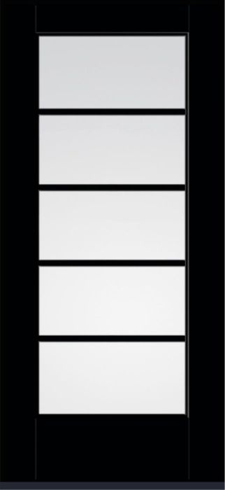 80" Low-E Colonial 5 Lite SDL Flat 1-1/8" Smooth Full Lite Flush-Glazed Fiberglass Single Door