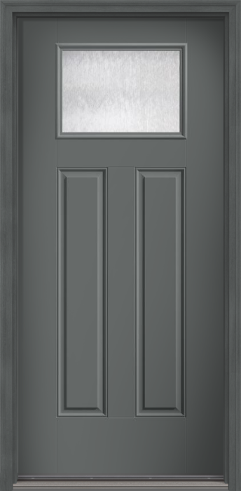 80" Chord Craftsman Top View 2 Panel Smooth Fiberglass Single Door
