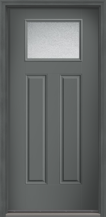 80" Granite Craftsman Top View 2 Panel Smooth Fiberglass Single Door