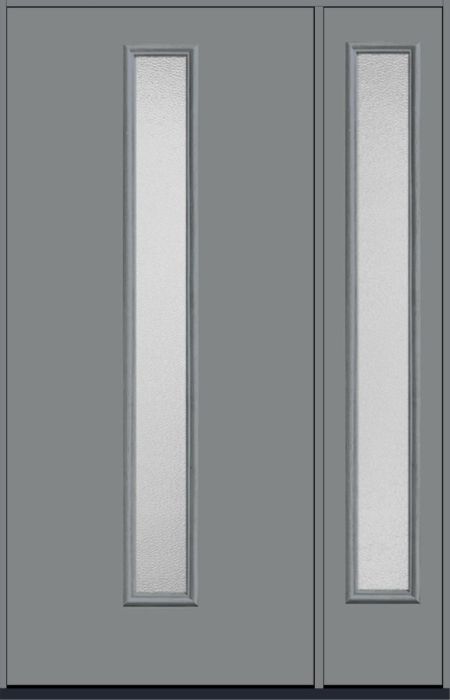 80" Granite Modern Pulse Linea Centered Smooth Fiberglass Single Door, Sidelite