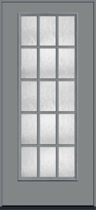 80" Chord Colonial 15 Lite SDL Smooth Full Lite Fiberglass Single Door