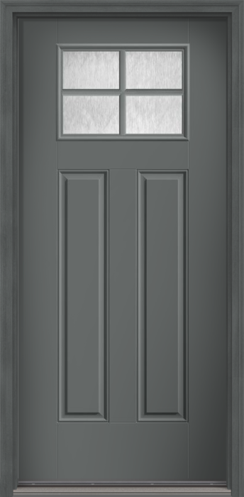 80" Chord Craftsman 4 Lite 2 Panel SDL Smooth Fiberglass Single Door