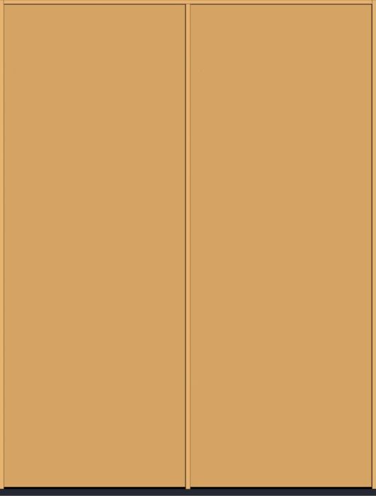 96" Flush Panel Smooth Fiberglass Double Door