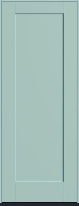 96" 1 Panel Shaker Smooth Fiberglass Single Door