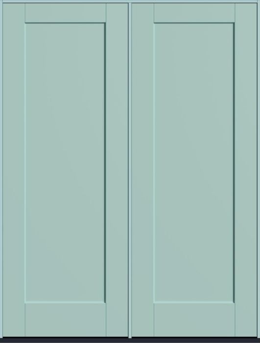 96" 1 Panel Shaker Smooth Fiberglass Double Door