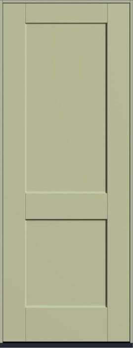 96" 2 Panel Craftsman Square Top Shaker Smooth Fiberglass Single Door