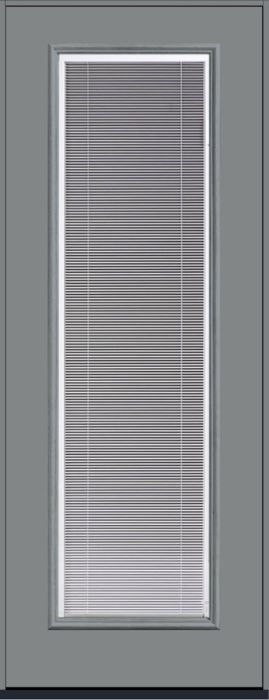 96" Clear Raise/Tilt Smooth Full Lite Fiberglass Single Door
