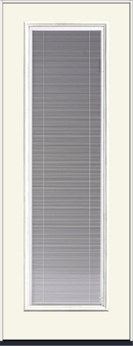 96" Low-E Raise/Tilt Low-E Smooth Full Lite Fiberglass Single Door