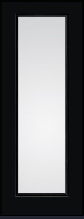 96" Low-E Full Lite Smooth Fiberglass Single Door