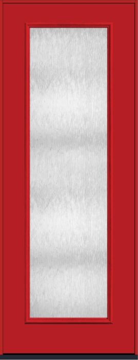 96" Chord Full Lite Smooth Fiberglass Single Door