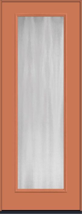 96" Chinchilla Full Lite Smooth Fiberglass Single Door