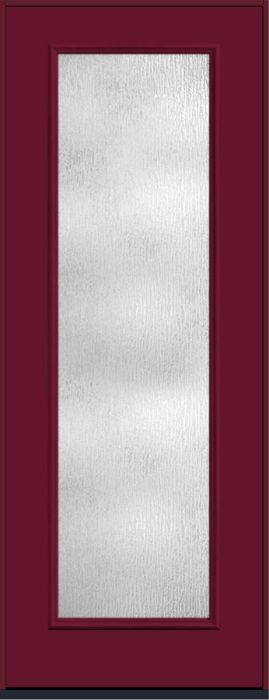 96" Rainglass Full Lite Smooth Fiberglass Single Door