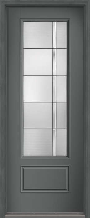 96" Axis 3/4 Lite 1 Panel Smooth Fiberglass Single Door