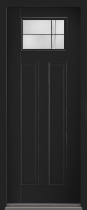 96" Axis Craftsman Top View 2 Panel Smooth Fiberglass Single Door