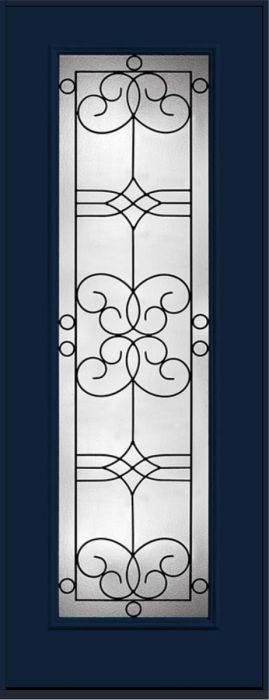 96" Salinas Full Lite Smooth Fiberglass Single Door