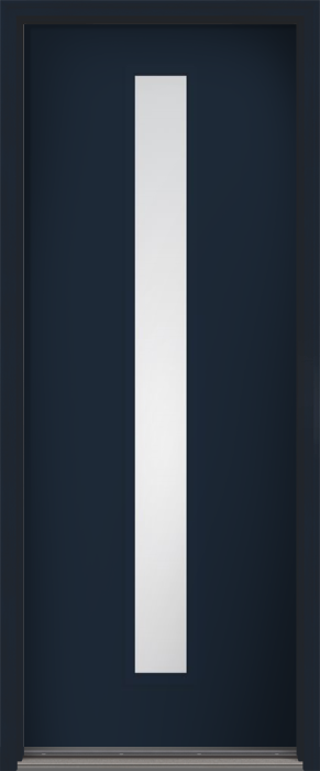 96" Low-E Modern Pulse Linea Centered Smooth Fiberglass Single Door
