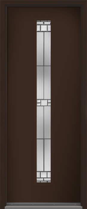 96" Saratoga Pulse Linea Centered Smooth Fiberglass Single Door