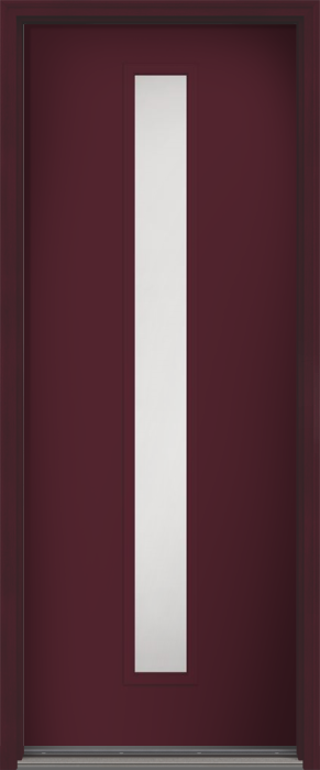 96" Satin Etch Modern Pulse Linea Centered Smooth Fiberglass Single Door
