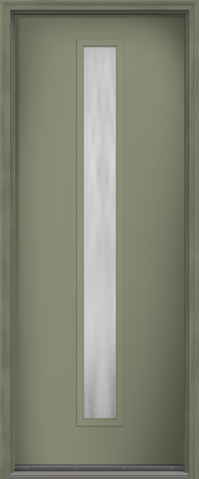96" Chinchilla Modern Pulse Linea Centered Smooth Fiberglass Single Door