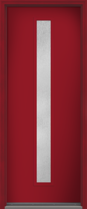96" Rainglass Modern Pulse Linea Centered Smooth Fiberglass Single Door