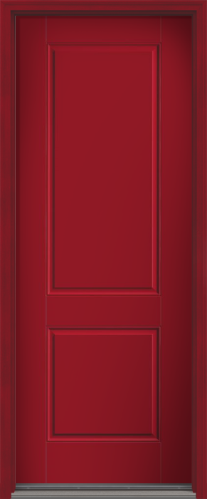 96" 2 Panel Square Top Smooth Fiberglass Single Door