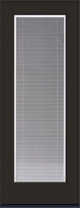 96" Clear Raise/Tilt Smooth Full Lite Flush-Glazed Fiberglass Single Door