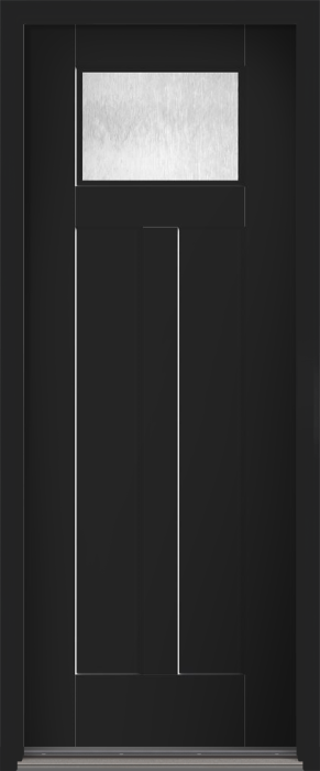 96" Chord Craftsman Top View 2 Panel Shaker Smooth Fiberglass Single Door
