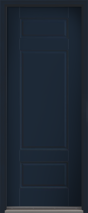 96" 3 Panel Smooth Fiberglass Single Door