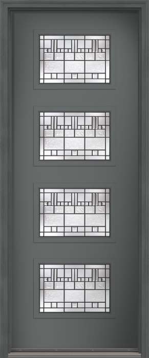 96" Sedona Pulse Ari 4-Lite Smooth Fiberglass Single Door