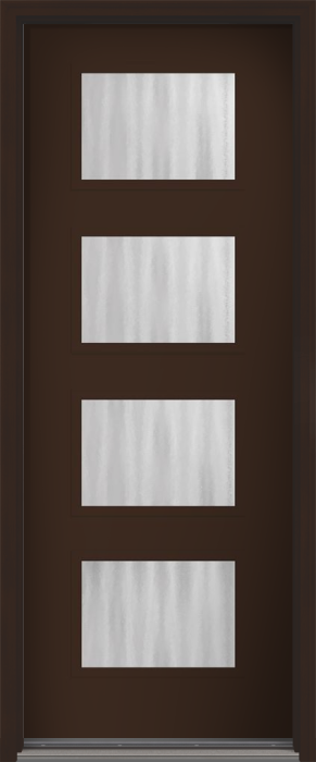 96" Chinchilla Modern Pulse Ari 4-Lite Smooth Fiberglass Single Door