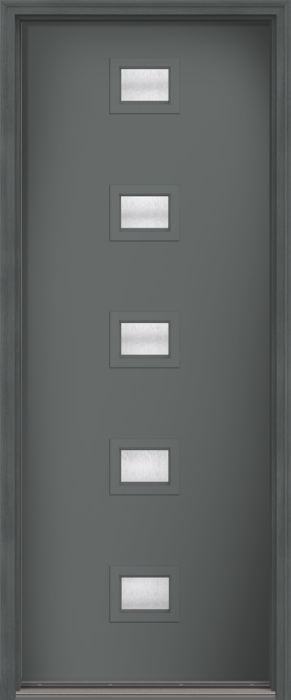 96" Chord Modern Pulse Echo 5-Lite Centered Smooth Fiberglass Single Door