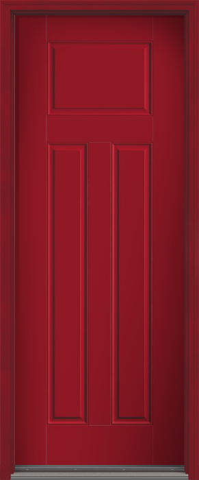 96" 2 Panel Craftsman Smooth Fiberglass Single Door