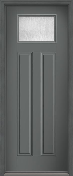 96" Chord Craftsman Top View 2 Panel Smooth Fiberglass Single Door