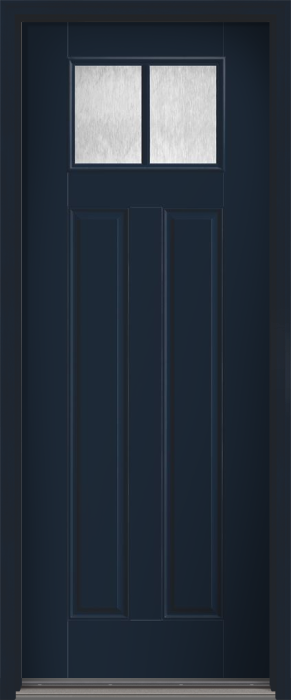 96" Chord Craftsman 2 Lite 2 Panel SDL Smooth Fiberglass Single Door