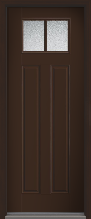 96" Granite Craftsman 2 Lite 2 Panel SDL Smooth Fiberglass Single Door