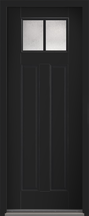 96" Rainglass Craftsman 2 Lite 2 Panel SDL Smooth Fiberglass Single Door