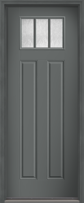 96" Chord Craftsman 3 Lite 2 Panel SDL Smooth Fiberglass Single Door