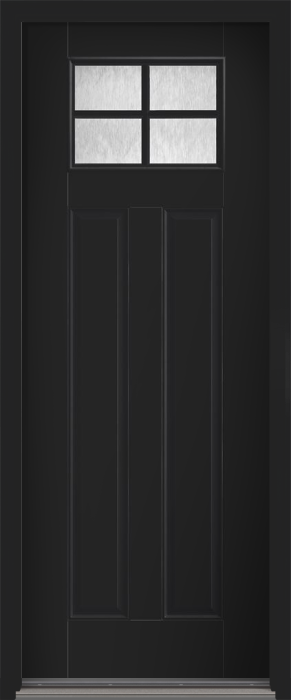 96" Chord Craftsman 4 Lite 2 Panel SDL Smooth Fiberglass Single Door