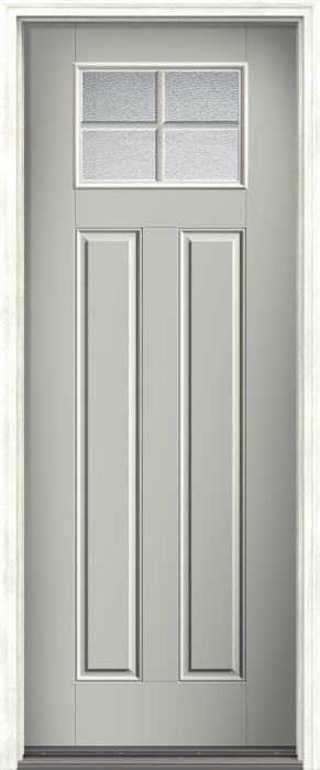 96" Granite Craftsman 4 Lite 2 Panel SDL Smooth Fiberglass Single Door