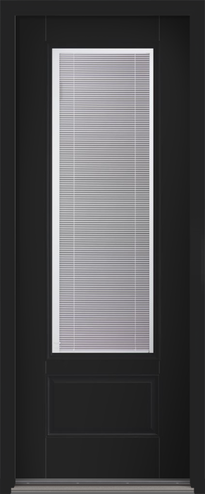 96" Low-E Raise/Tilt Smooth 3/4 Lite 1 Panel Fiberglass Single Door