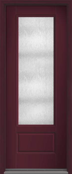 96" Chord 3/4 Lite 1 Panel Smooth Fiberglass Single Door