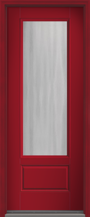 96" Chinchilla 3/4 Lite 1 Panel Smooth Fiberglass Single Door