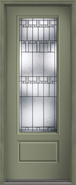 96" Sedona 3/4 Lite 1 Panel Smooth Fiberglass Single Door