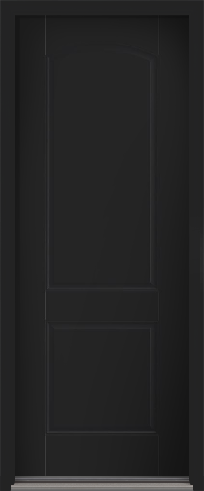 96" 2 Panel Soft Arch Smooth Fiberglass Single Door